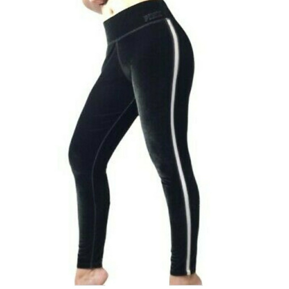 PINKbyV.S. | Black Velvet Full Length Leggings!